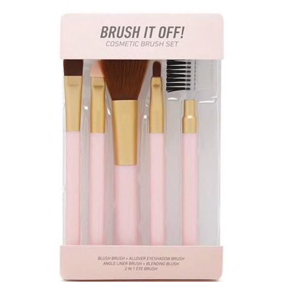 Forever 21 Other - Mini Pink & Gold Makeup Brush Travel Set 💝 (NWT)